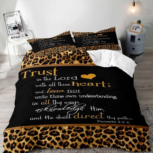 Vista 8 de LUVIVIHOME Funda de edredón de leopardo de lujo, 2 piezas, funda de edredón individual, ropa de cama con estampado de guepardo marrón, funda