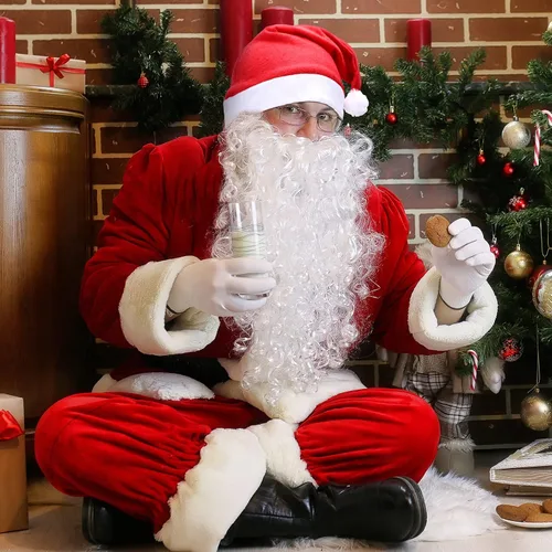 Vista 7 de SATINIOR 28 piezas de Navidad rojo Papá Noel sombrero de peluche de Papá Noel sombrero de tela no tejida sombrero de disfraz para niños adultos
