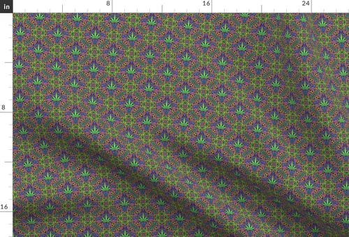 Vista 3 de Spoonflower Tela: color de hoja dulce, tamaño pequeño, 420 cannabis, marihuana, cáñamo, colores brillantes impresos en tela de gasa, cuarto grueso