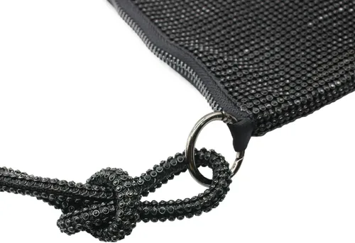 Vista 8 de UMREN Bolsos Hobo con diamantes de imitación para mujer, elegante bolso de noche de cristal brillante para fiesta, club, boda