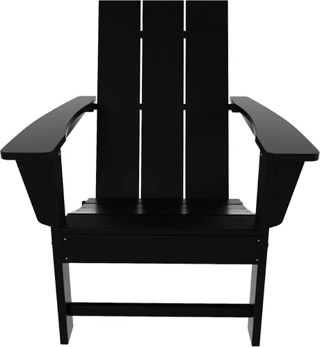 Vista 4 de WestinTrends Ashore Modern - Silla plegable Adirondack para exteriores (juego de 2), color negro