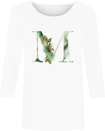 Vista 4 de Camisetas del alfabeto, camiseta de regalo con letras con monograma, camiseta con inicial para atuendo familiar a juego, blusas de manga 34