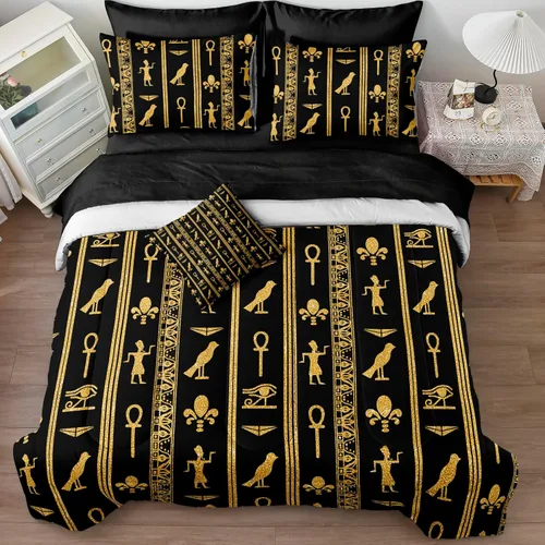 Vista 15 de Bedding_Dreamer Juego de ropa de cama Queen en una bolsa, diseño de sol y luna, espacio misterioso, decoración del hogar, edredón de plumón
