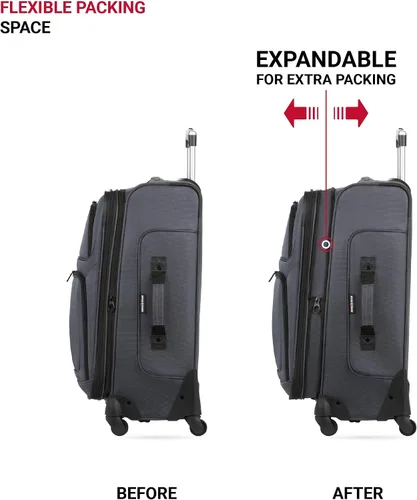 Vista 231 de SwissGear - Equipaje suave expandible Sion con ruedas, Negro