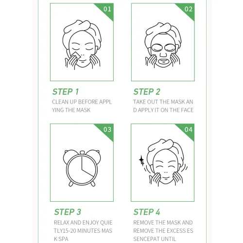 Vista 5 de BIOAQUA Extracto de flor de fruta Vitamina C Máscara facial Esencia vegetal Hidratante Fibra Membrana Paño Hidratante Profundo Cuidado de la Piel