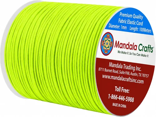 Vista 95 de Mandala Crafts Cordones elásticos de aguamarina de 0.039 in