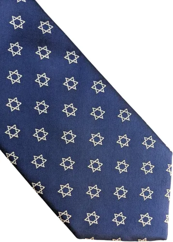 Vista 4 de Maker V Corbata de estrella de David, corbatas Bar Mitzvah, corbata de Janucá, corbatas de Hannukah, regalo judío para hombres