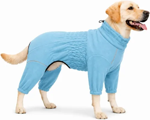 Vista 30 de Lovelonglong Abrigo cálido para perro, chaqueta resistente al viento para perros pequeños, medianos y grandes, abrigo de invierno de forro polar