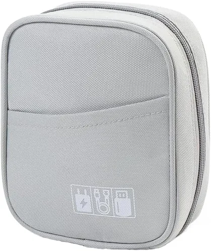 Vista 10 de E-Tree Bolsa de almacenamiento para pequeños dispositivos electrónicos y accesorios, bolsa técnica, funda organizadora electrónica compatible