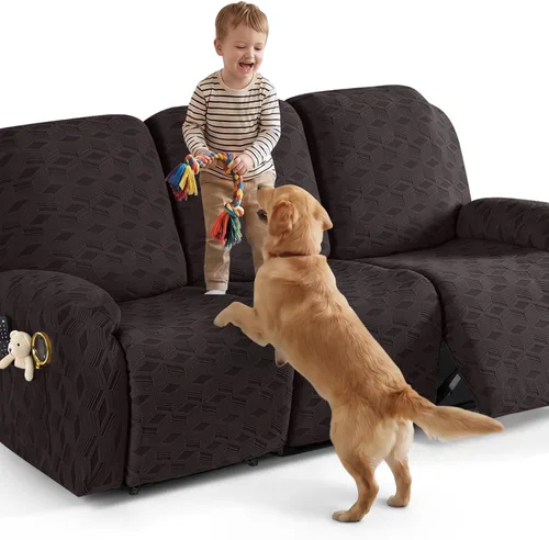 Vista 34 de TAOCOCO Funda para Reclinable de 3 Piezas, Fundas para Silla Reclinable, Funda Elástica de Jacquard para Silla Reclinable, Protector de Muebles