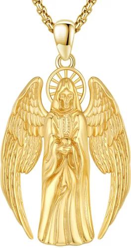 Vista 131 de 925 Sterling Silver Patron Saint Amulet Necklace for Men Women plateado