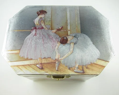 Vista 2 de GTP Caja de música de joyería de bailarina, material de madera (madera)