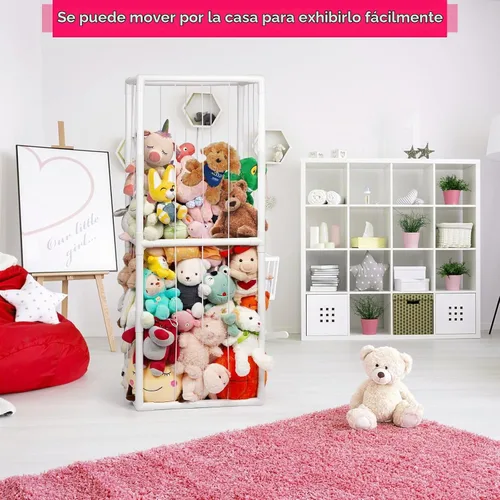 Vista 5 de Soporte para animales de peluche de PVC, color blanco