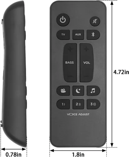 Vista 5 de Mando a distancia universal de Polk Audio para barra de sonido Signa S1, S2, S3, S4 ultradelgada
