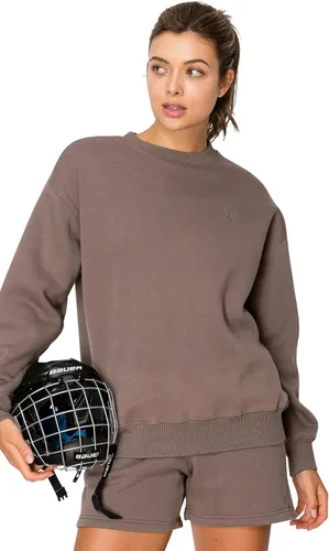 Vista 9 de Cali1850 Sudadera Cloud Nine Fleece Crew para mujer, ajuste relajado, cuello acanalado, puños y dobladillo