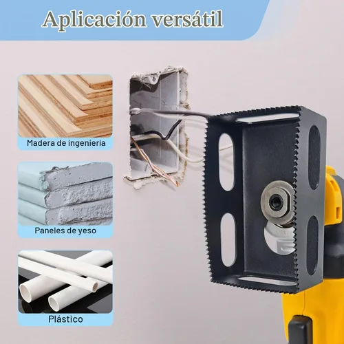 Vista 2 de 1 pieza de cortador de ranura rectangular mejorado, compatible con herramientas multifuncionales oscilantes Dewalt 20V y Milwaukee M18, cortador