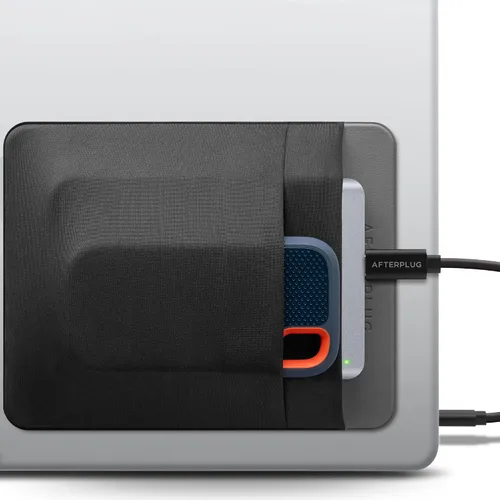 Vista 25 de Soporte para SSD y disco duro de 2 bolsillos para laptop, adhesivo reutilizable, funda de bolsillo adhesiva para SSD portátil externo, disco duro