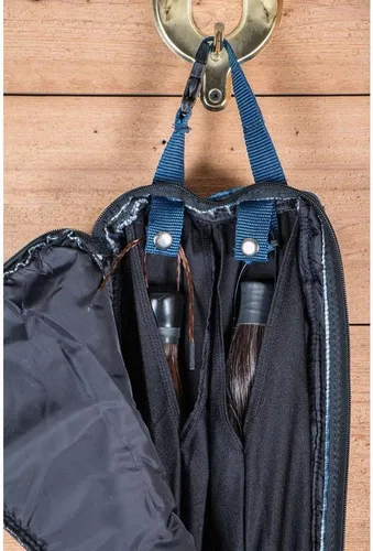 Vista 4 de Dura-Tech Bolsa de cola falsa de lujo, 2 colas, protege las extensiones de cola de caballo, cremallera de fácil acceso, mantiene la cola sin