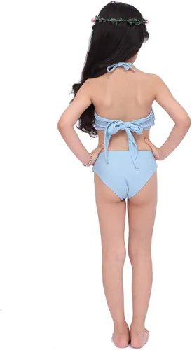 Vista 4 de Gesikai01 Juego de 6 piezas de traje de baño de sirena para natación traje de sirena traje de baño para niñas regalo de cumpleaños de 3 a 12 años
