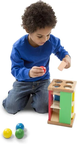 Vista 3 de MIHEY 18 piezas Mini martillo de madera creativo golpeando mazo educativo