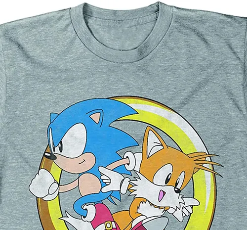 Vista 7 de SEGA Sonic The Hedgehog - Camiseta oficial para hombre, The Fastest Thing Alive