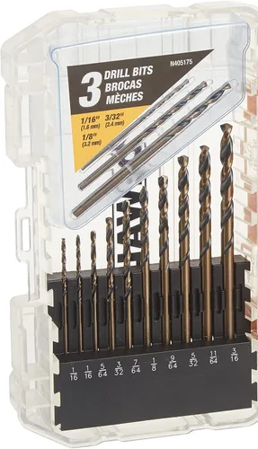 Vista 13 de DEWALT Juego de brocas de óxido negro con punta piloto, 13 piezas (DW1163)