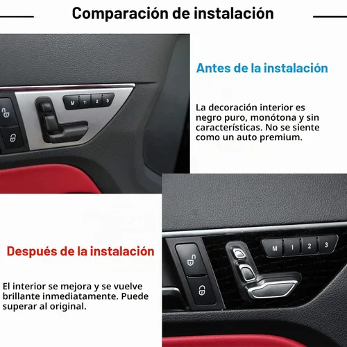 Vista 2 de Jaronx para Mercedes Benz Botón de Reemplazo de Ajuste de Asiento del Lado Izquierdo de la Puerta, Interruptor de Control de Asiento Botones