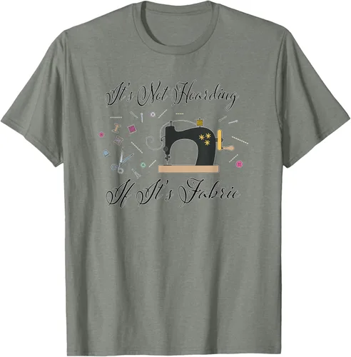 Vista 39 de It's Not Hoarding If Its - Camiseta de costura para acolchado, Blanco, S