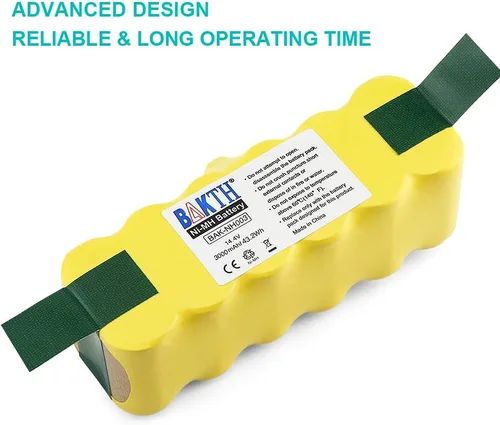 Vista 3 de BAKTH Batería NI-MH de 14.4V 3000mAh para iRobot Roomba 500 510 520 530 532 535 540 545 550 552 555 560 562 570 580 581 582 585 595 600 610, 620