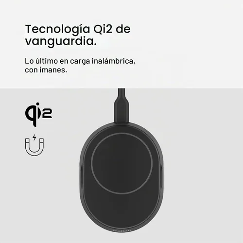 Vista 6 de Belkin Soporte de carga inalámbrico magnético Qi2 15W, cargador convertible Negro