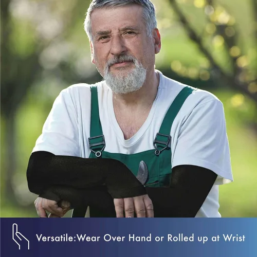 Vista 8 de Mangas protectoras de brazo para piel fina de ancianos, moretones, protección solar, hombres, mujeres