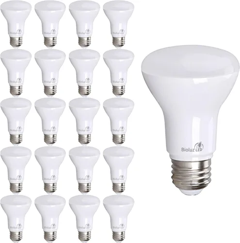 Vista 7 de Bioluz LED Bombillas BR20 de 2700 K, bombillas LED blancas cálidas brillantes de 6 W = 50 W, repuesto 90 CRI 540 lúmenes para interiores