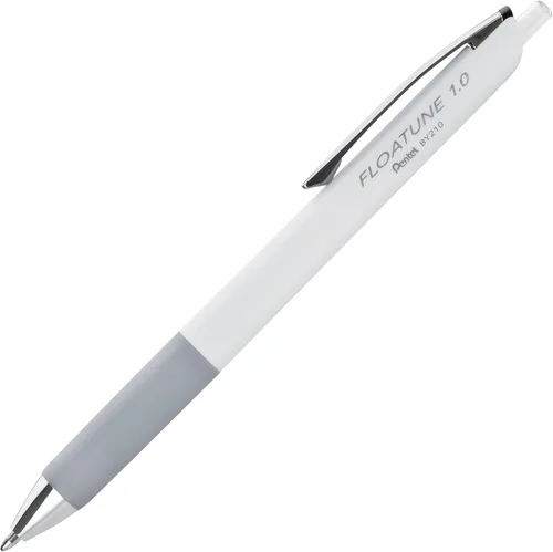 Vista 2 de Pentel Floatune - Bolígrafo roller retráctil, punta gruesa de 1,0 mm, tinta negra, paquete de 5 unidades (BY210PF5A)
