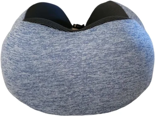 Vista 6 de Almohada cervical de viaje de espuma viscoelástica 100% pura para dormir Almohada de cuello de viaje portátil en forma de U Comodidad suave