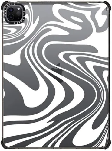 Vista 18 de CASETiFY Estuche de impacto para iPad Pro 12.9" (3ª/4ª/5ª/6ª generación) - Libro de composición Brachio - Negro transparente