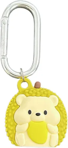 Vista 33 de Yatchen Bonita funda de silicona para AirTag 2021 Finder Fun 3D Cartoon Animal Anti Scratch Llavero Tracker Protector Bluetooth (Béisbol, 1 unidad)