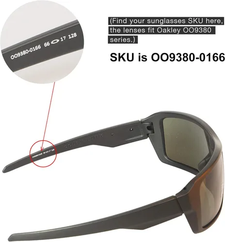 Vista 5 de Walleva Lentes de repuesto para gafas de sol Oakley de doble filo, múltiples opciones disponibles (transiciónfotocrómico - polarizadas)