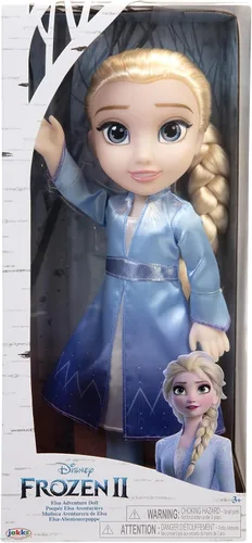 Vista 5 de Disney Frozen 2 Muñeca de viaje de Elsa, 14 pulgadas de alto
