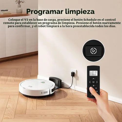 Vista 4 de ILIFE V2 Robot Aspirador, succión sin enredos, color blanco
