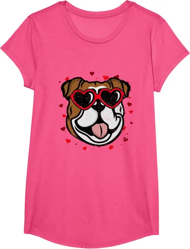Vista 13 de Bulldog Valentine - Camiseta para amantes de las gafas de sol para perros, Negro