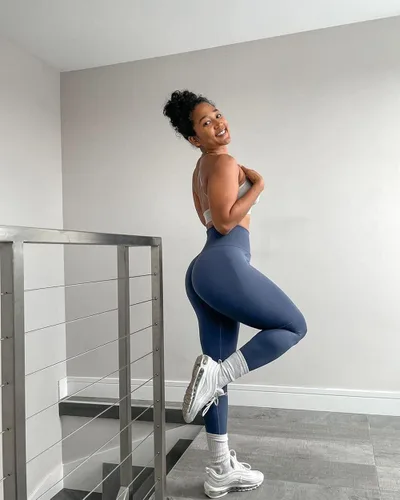 Vista 3 de Suuksess - Calzas para mujeres con levantamiento de glúteos sin costuras pantalones de entrenamiento de yoga con cintura alta