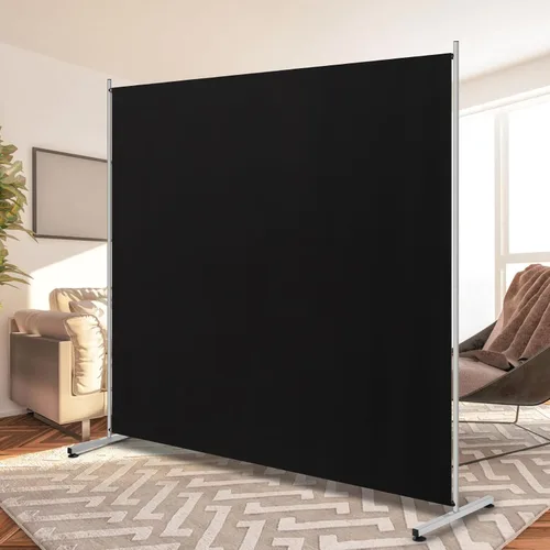 Vista 10 de Rantila Divisor de habitación de 2 paneles grandes, divisor de oficina portátil, cómodo móvil, pantalla de privacidad plegable para dormitorio