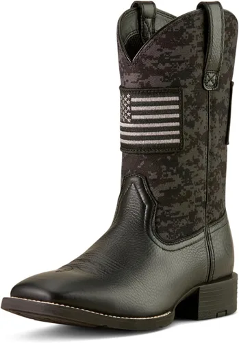 Vista 9 de Ariat - Botas deportivas para hombre, diseño de puntera redonda Gamuza moca antigua/estampado de camuflaje arena