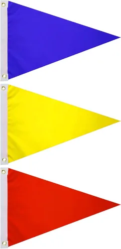 Vista 24 de SYII Bandera estadounidense de 12 x 18 pulgadas, bordado de 50 estrellas, enseña náutica, banderas de barco de Estados Unidos con 2 ojales de latón