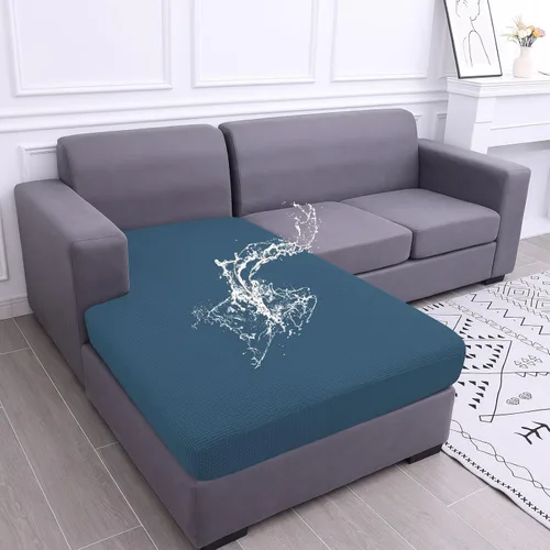 Vista 29 de Fundas impermeables para sofá seccional, fundas de cojín antideslizantes para sofá Ajuste seccional en forma de L, tela jacquard elástica, parte