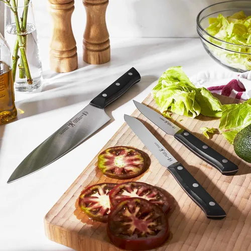 Vista 2 de HENCKELS Dynamic Razor-Sharp - Juego de cuchillos de cocina de 3 piezas, cuchillo de chef, cuchillo de pelar, cuchillo utilitario, diseño alemán