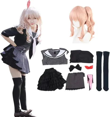 Vista 7 de Akiyama Mizuki - Traje de uniforme de anime para mujer, disfraz de Halloween y cosplay