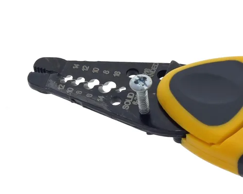 Vista 7 de IDEAL Electrical 45-918 Kinetic Reflex T-Stripper - 6-16 AWG, pelacables con reposamuñecas, nariz de alicates, bloqueo deslizante, agarres