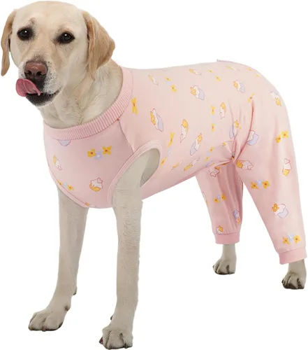 Vista 32 de Kuoser Traje de Cirugía para Perro Hembra Esterilización Macho Castración, Manga de Pierna de Perro para Dejar de Lamer Enterizo Suave para Perro