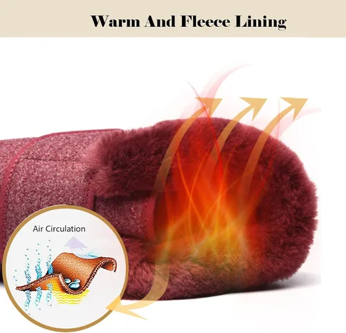 Vista 4 de RsFiL Men's Diabetic Shoes Wide Width Shoes,Winter Warm Diabetic Shoes for Men Women Extra Wide Width Thermal Shoes for Edema and Swollen Feet